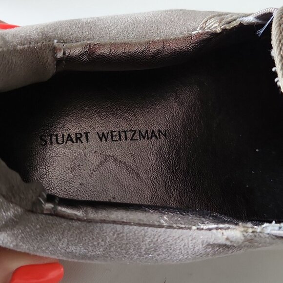 STUART WEITZMAN | Vance Glitz Sneakers Slipons Girls Sz 3 - Picture 6 of 7